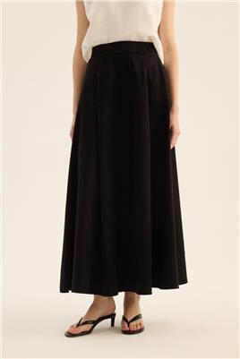 Üstü Parçalı Etek Siyah