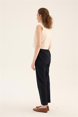 Ütü İzli Havuç Pantolon Koyu Lacivert