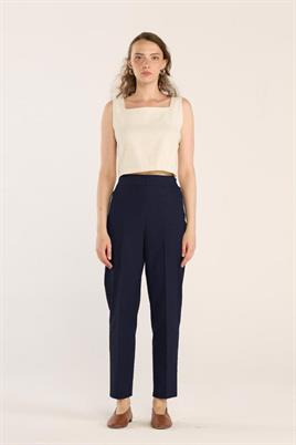 Ütü İzli Havuç Pantolon Lacivert