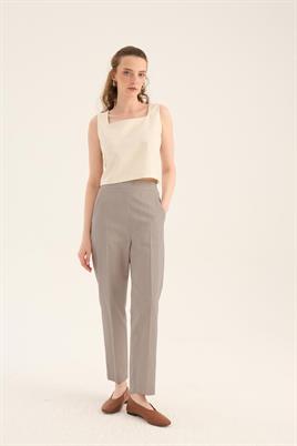 Ütü İzli Havuç Pantolon Vizon