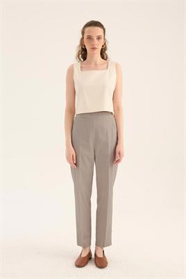 Ütü İzli Havuç Pantolon Vizon