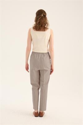 Ütü İzli Havuç Pantolon Vizon