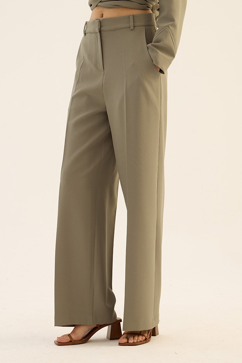 Ütü İzli Palazzo Pantolon Çağla