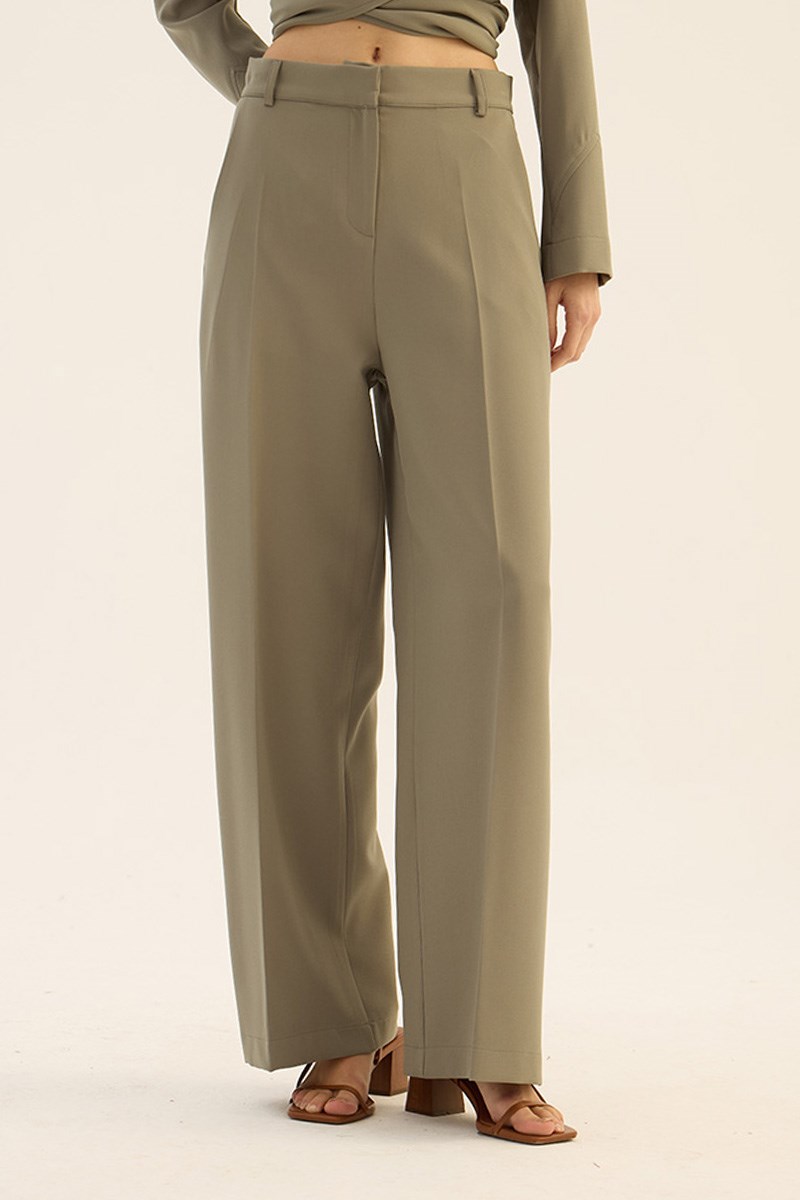 Ütü İzli Palazzo Pantolon Çağla