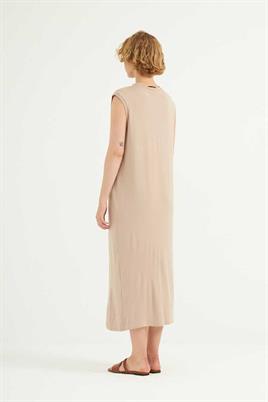 Uzun Jüpon Bej