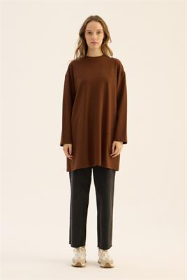 Uzun Kollu Tshirt Acı kahve