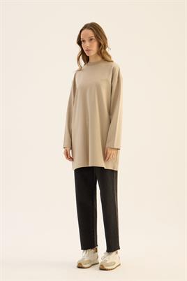 Uzun Kollu Tshirt Taş