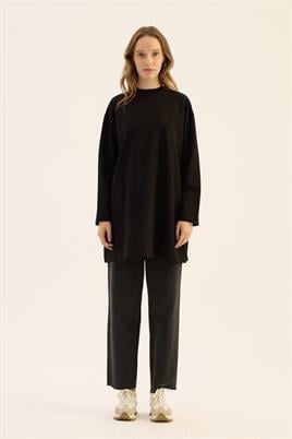 Uzun Kollu Tshirt Siyah