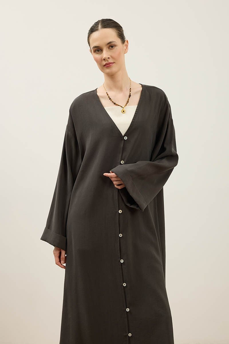 Uzun Modal Abaya Acı kahve