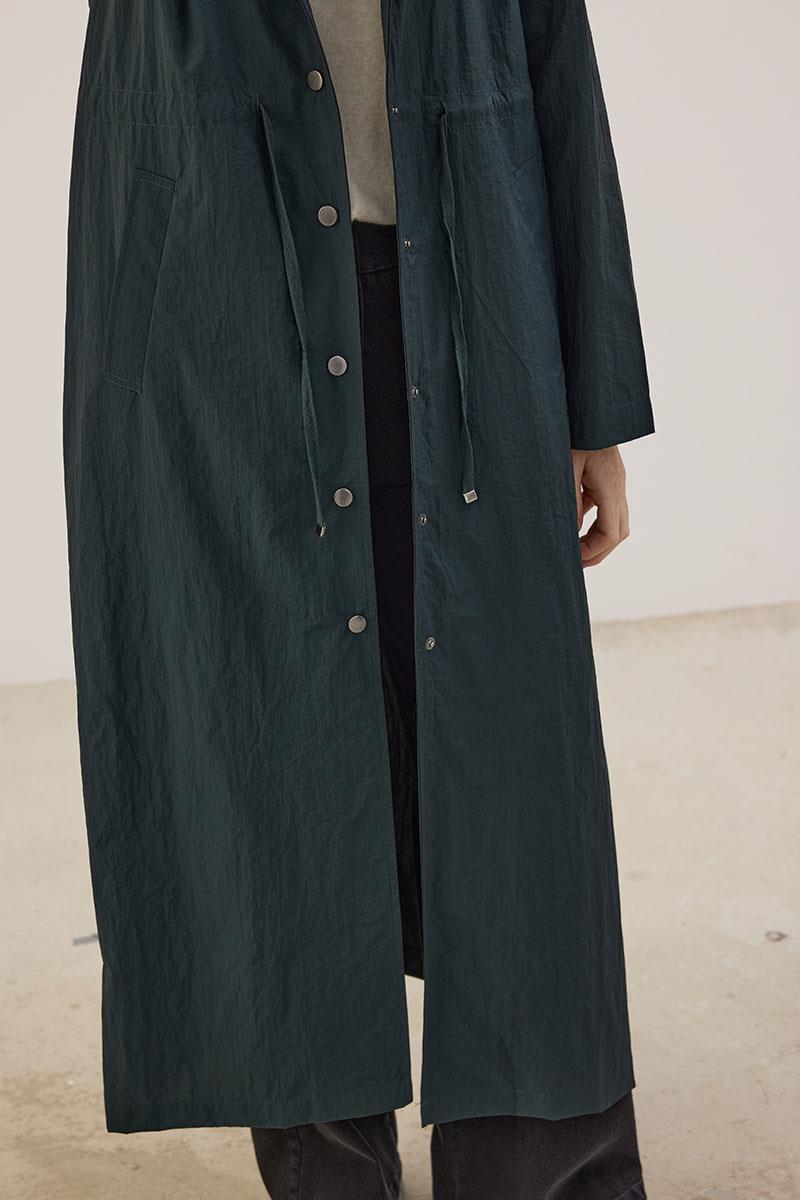 Uzun Paraşüt Yağmurluk Koyu yeşil