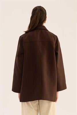 Uzun Süet Ceket Acı kahve