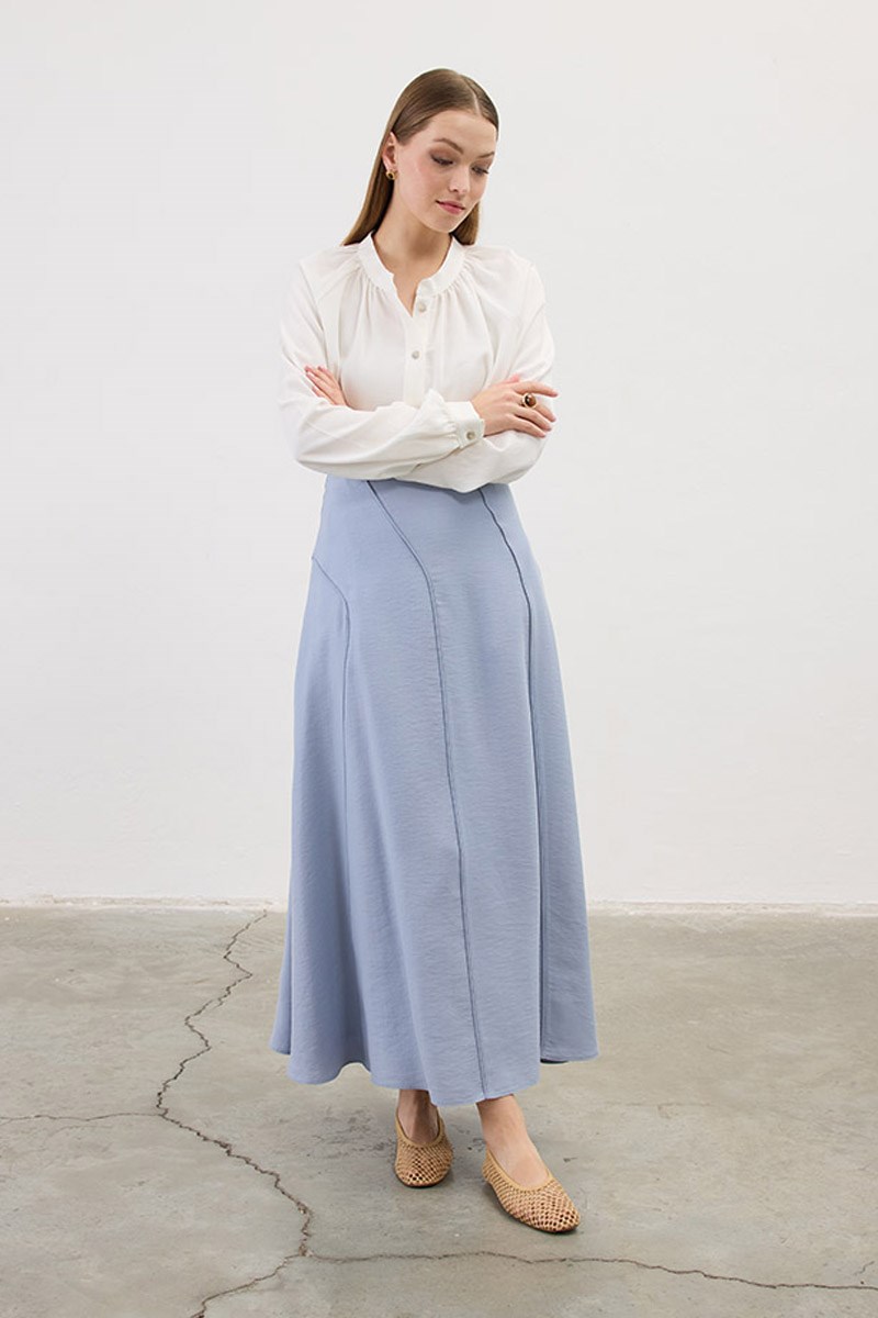 Verev Biyeli Tensel Etek Mavi