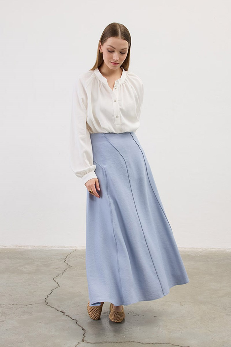 Verev Biyeli Tensel Etek Mavi