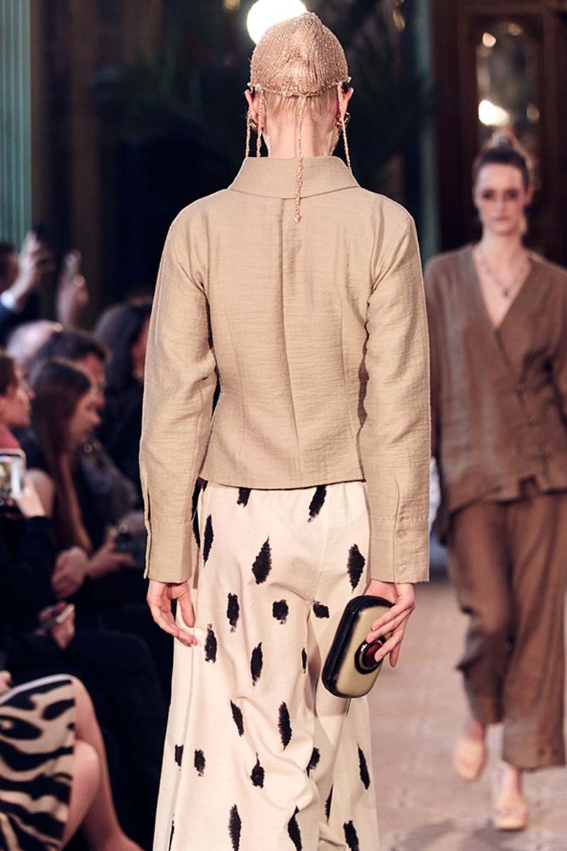 Yandan Büzgülü Gömlek Açık Haki