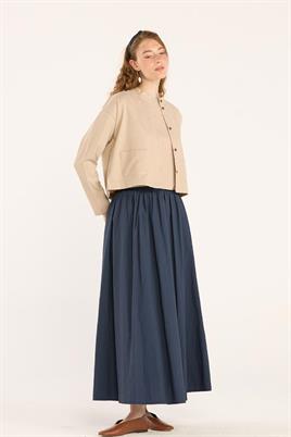 Yazlık Keten Hırka Açık vizon