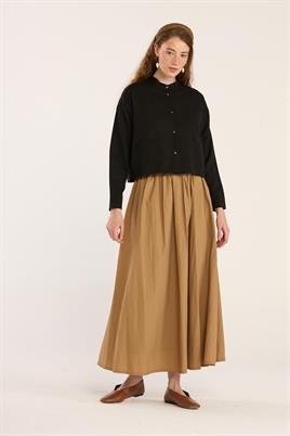 Yazlık Keten Hırka Siyah