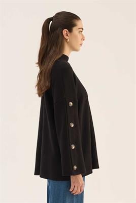 Yüksek Yaka Kazak Siyah