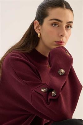 Yüksek Yaka Kazak Bordo