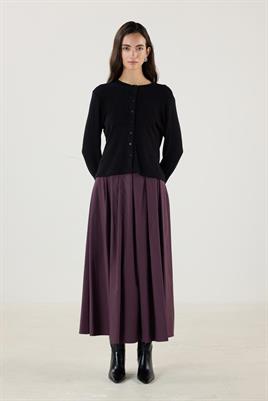 Kısa Triko Hırka Siyah