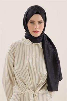 Zincir Desenli Şal Siyah