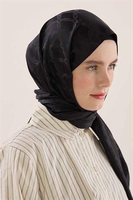 Zincir Desenli Şal Siyah