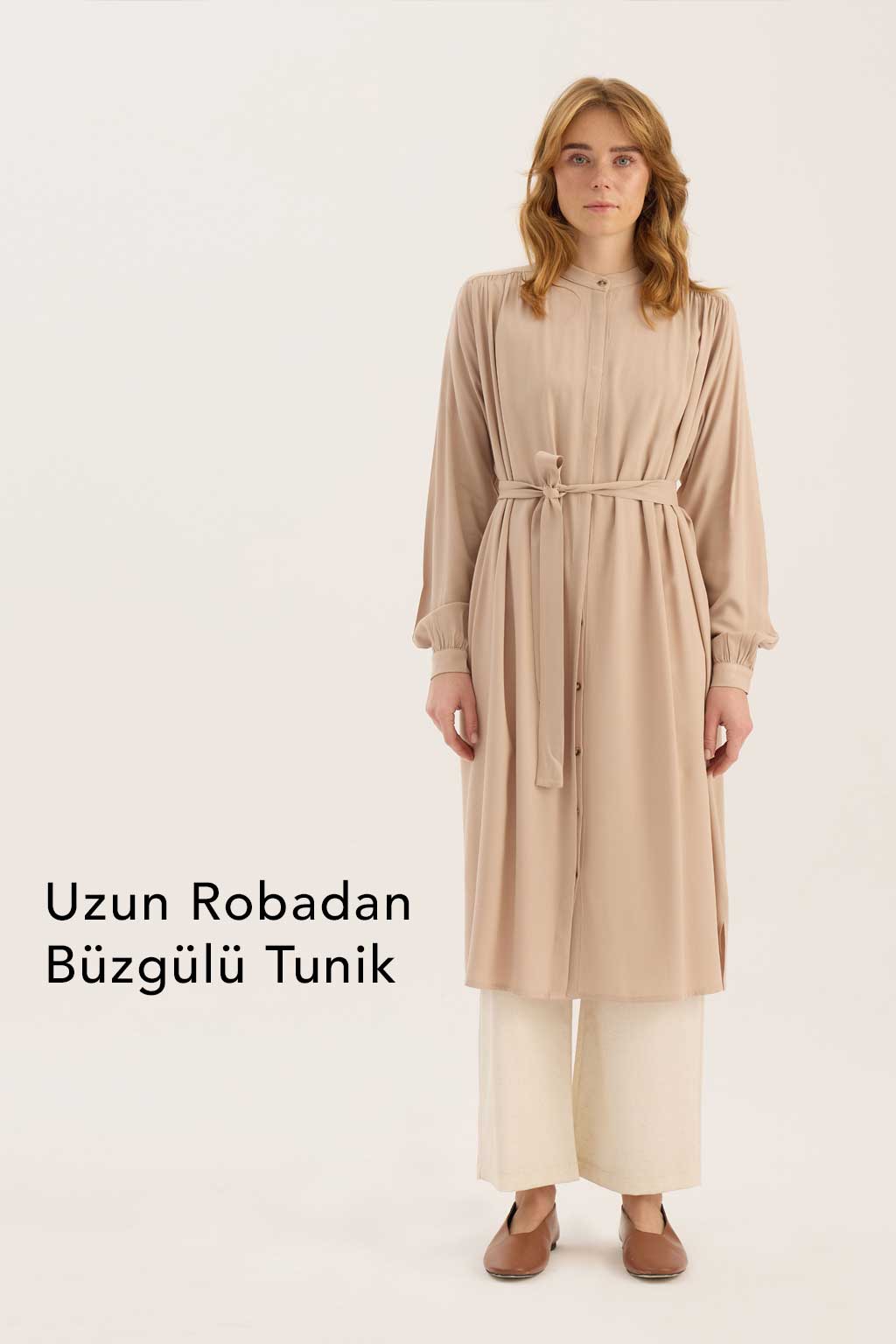 uzun robadan büzgülü tunik