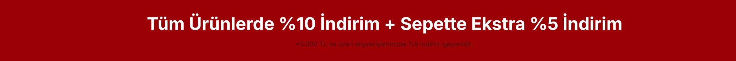 tüm ürünlerde %10 indirim