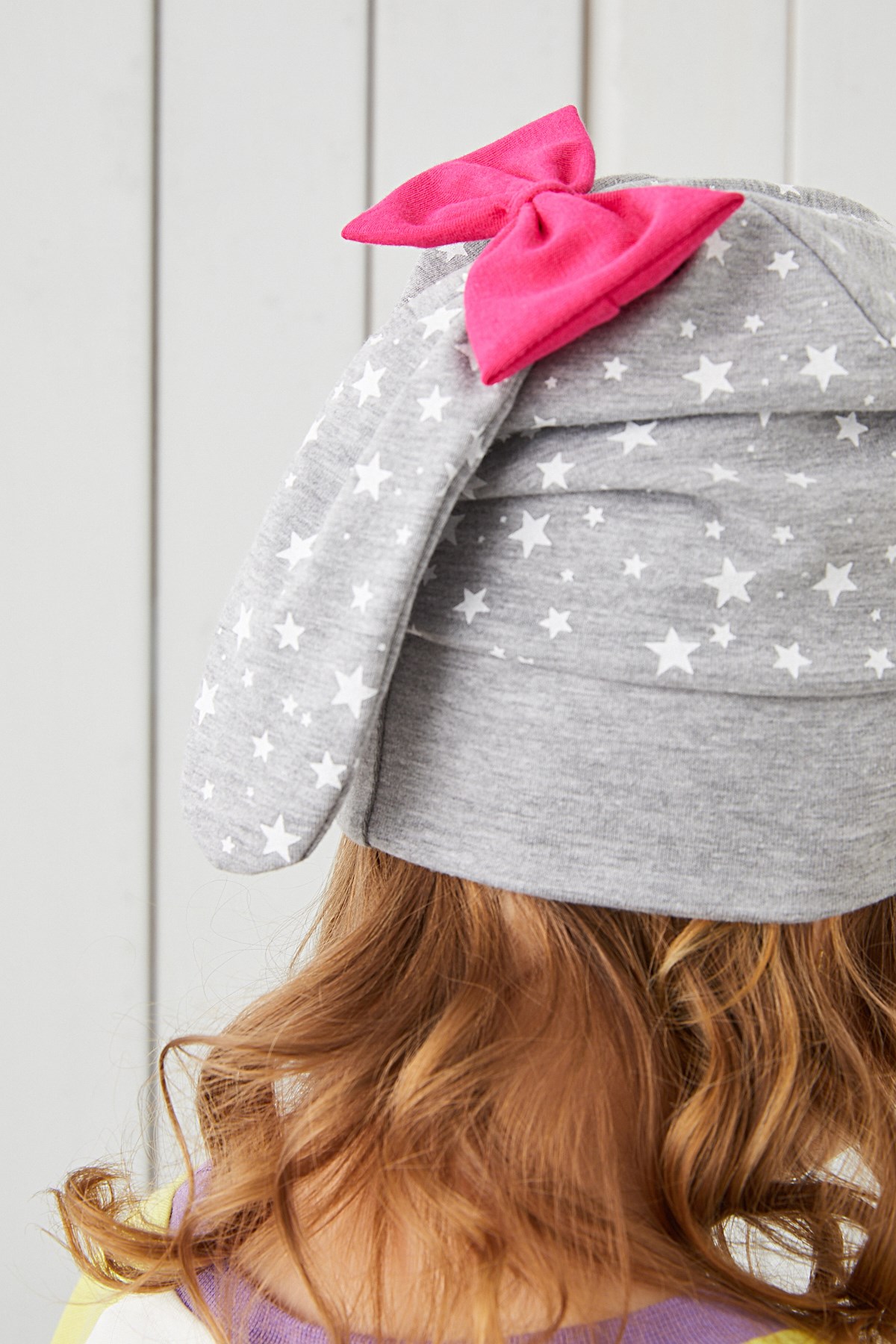 100 Pamuklu El yapımı Ekstra Yumuşak Kız Bebek Çocuk Vizyerli Gri Yaz Bahar  fiyonklu Şapka