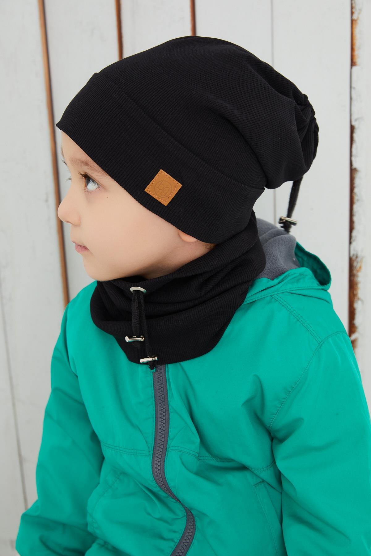 Erkek Bebek Çocuk Siyah Şapka Bere El yapımı Rahat Cild dostu %100 Pamuklu  Kaşkorse