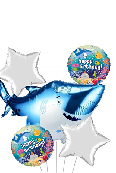 Baby Shark Köpekbalığı Temalı Folyo Balon Seti 5 Parça