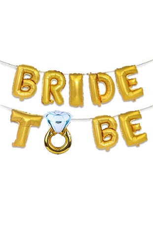 Bride To Be Folyo Balon Set Gold