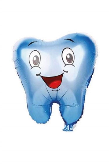 Diş Buğdağı Mavi Diş Folyo Balon 60 cm