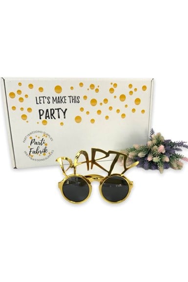 Party Temalı Gold Gözlük