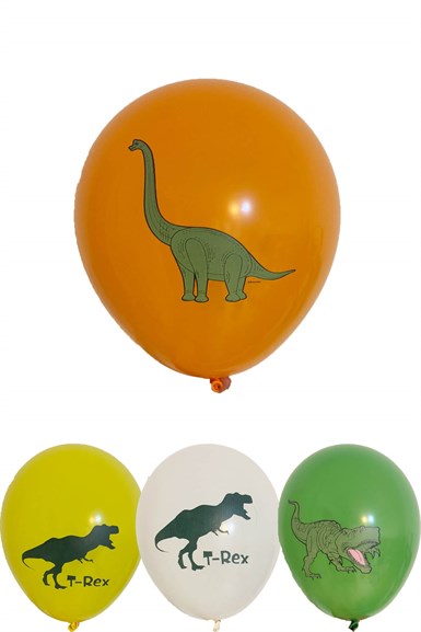 Vahşi Dinozor Parti Baskılı Balon 10 lu