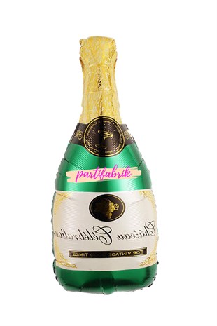 Yeşil Şampanya Şişesi Folyo Balon 93x48cm