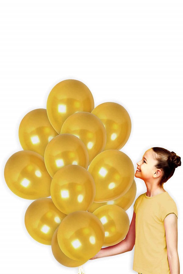 Altın Renk Metalik Balon | Partifabrik.com