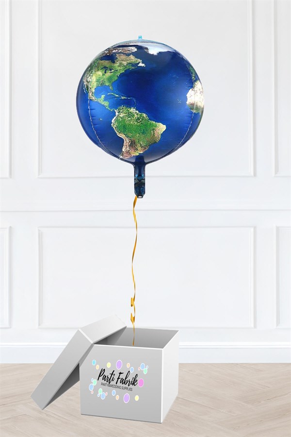 Dünya Gezegen Temalı Oval Folyo Balon | Partifabrik.com