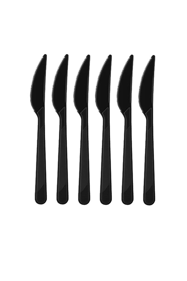 Siyah Plastik Bıçak 25 li