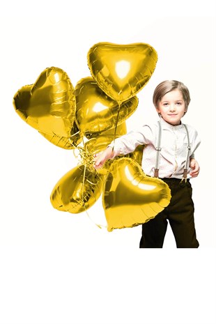 Altın Kalp Folyo Balon (40cm)