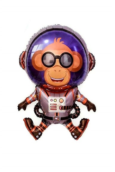 Astronot Maymun Temalı Folyo Balon