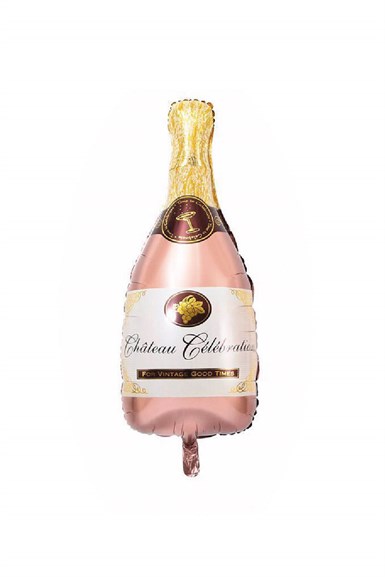 Bekarlığa Veda Rose Gold Şampanya Şişe Folyo Balon 104x49 cm