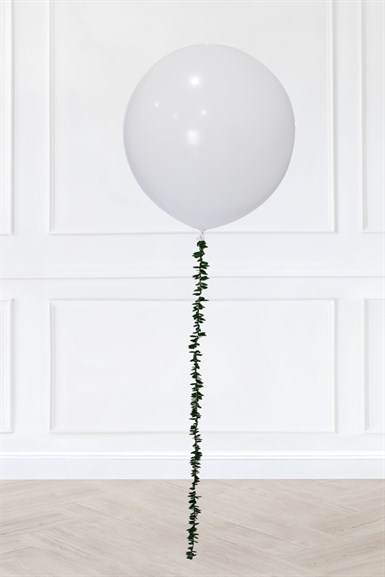Beyaz Balon Yeşil Sarmaşıklı Işıklı 24 inch
