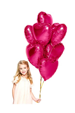 Fuşya Kalp Folyo Balon (40 cm)
