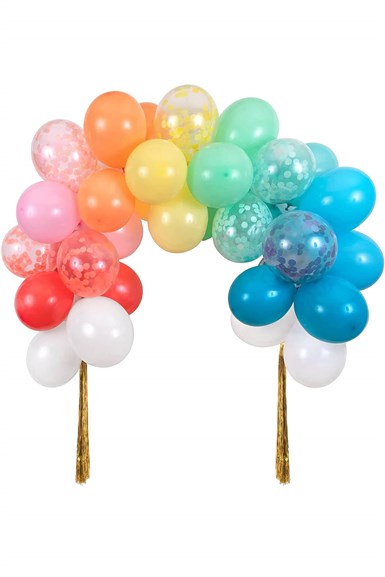 Gökkuşağı Rainbow Party Püsküllü Zincir Balon 3 Metre
