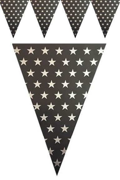 Gümüş Yıldızlı Üçgen Banner