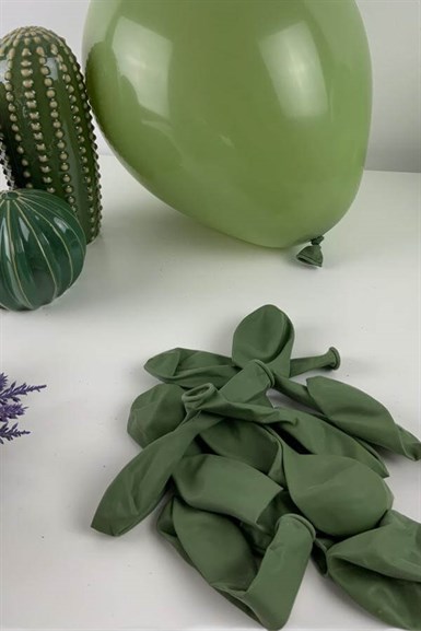 Okaliptus Retro Renk Mat Pastel Balon 10 lu