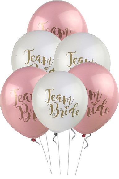Team Bride Baskılı Pastel Balon 100 lu