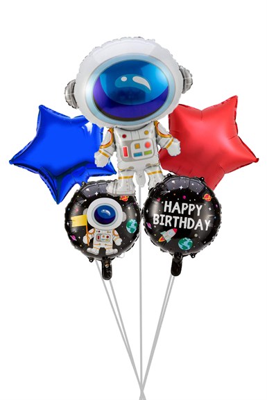 Uzay Temalı Astronot Folyo Balon Seti 5 li