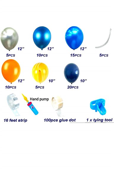 Uzay Temalı Renkli Zincir Balon Parti Seti