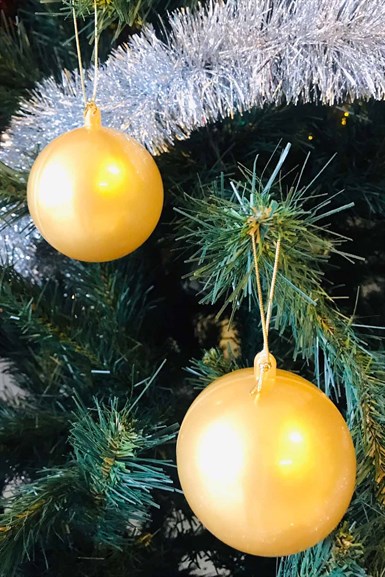 Yılbaşı Opak Gold Süpriz Topu Ağaç Süsü 6 cm 6 lı